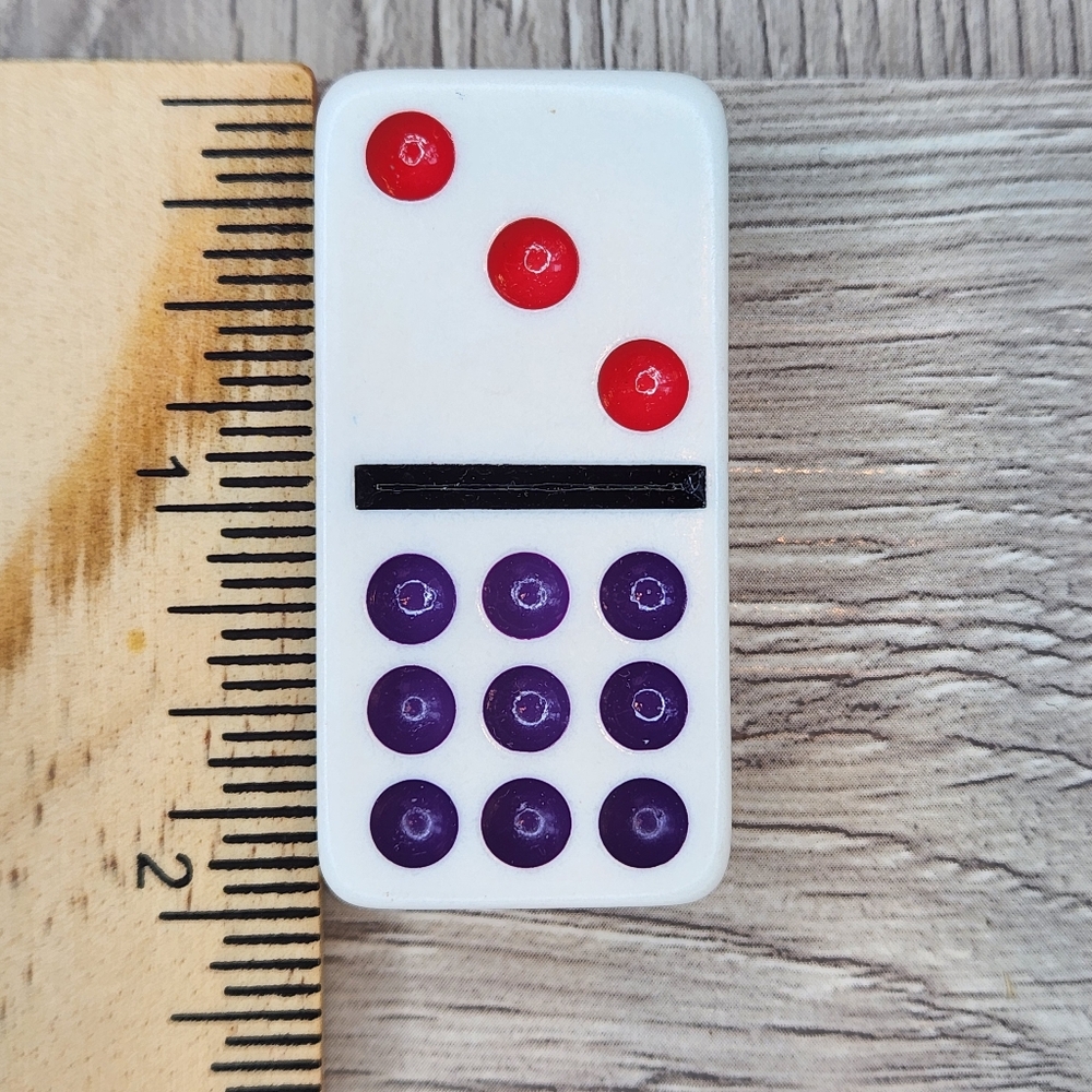 3:9 Replacement Dominoes Large Dot Shiny Color 2 X 1 X 5/8th